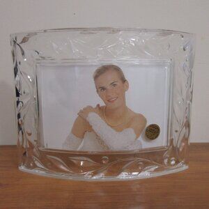 Cristal D’Arques France 24% Genuine Lead Crystal Frame Holds 4x6 Picture 2 Views